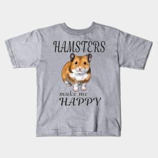 Hamsters make me happy Syrian ver. Kids T-Shirt